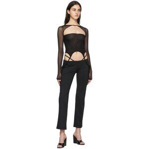 Miaou Phoenix Bolero-Style Sleeves Size S Womens Black Top $195